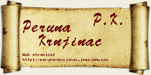 Peruna Krnjinac vizit kartica